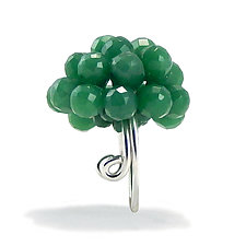 Aventurine Sphere Ring by Kathryn Bowman (Silver & Stone Ring)