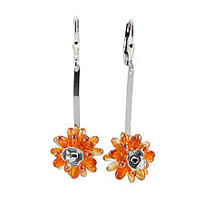 Chandelier Bloom Earrings by Kathryn Bowman (Silver & Glass Earrings)