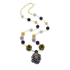 Color Magic Necklace by Kathryn Bowman (Silver & Bead Necklace)