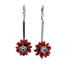 Chandelier Bloom Earrings by Kathryn Bowman (Silver & Glass Earrings)