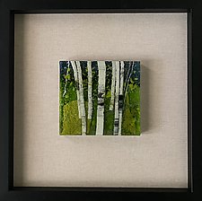 The Grass is Greener on My Side of the Mountain by Leslie W. Friedman (Art Glass Wall Sculpture)