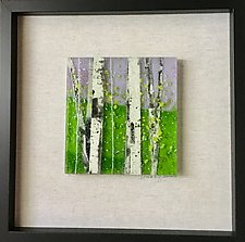 Lavender Days of Spring II by Leslie W. Friedman (Art Glass Wall Sculpture)