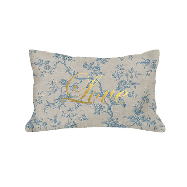 Gilded Luxe Love Script Pillow