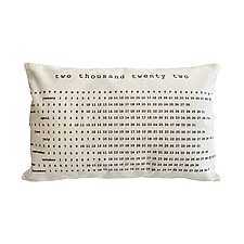 Two Thousand Twenty Two Calendar Pillow by Helene  Ige (Cotton Canvas Pillow)