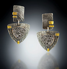 Elemental Drusy Earrings by Patricia McCleery (Gold, Silver & Stone Earrings)
