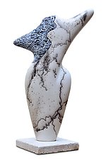 Dancing Figure in Blue by Jeff Margolin (Ceramic Sculpture)