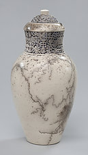 Tall Pot with Lid by Jeff Margolin (Ceramic Vessel)