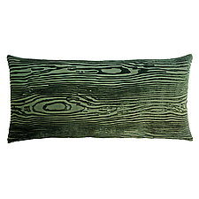 Woodgrain Velvet Long Lumbar Pillow by Kevin O'Brien (Silk Velvet Pillow)