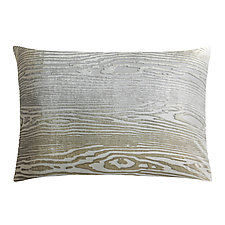 Woodgrain Velvet Lumbar Pillow by Kevin O'Brien (Silk Velvet Pillow)