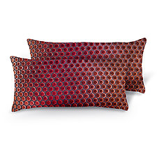 Set of Two Dots Mini Velvet Pillows by Kevin O'Brien (Silk Velvet Pillow)