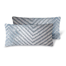 Set of Two Chevron Mini Velvet Pillows by Kevin O'Brien (Silk Velvet Pillow)