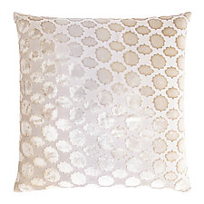Small Mod Fretwork Velvet Pillow by Kevin O'Brien (Silk Velvet Pillow)