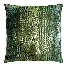 Medium Cable Knit Velvet Pillow by Kevin O'Brien (Silk Velvet Pillow)