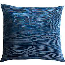 Small Woodgrain Velvet Pillow by Kevin O'Brien (Silk Velvet Pillow)