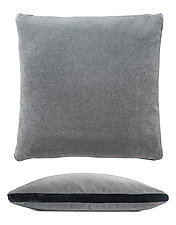 Mohair Pillow with Velvet Tuxedo Stripe by Kevin O'Brien (Mohair & Velvet Pillow)