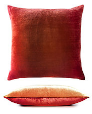 Set of Two Two-Tone Ombre Velvet Pillows by Kevin O'Brien (Silk Velvet Pillow)