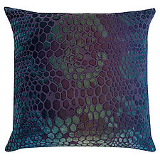 Snakeskin Velvet Pillow by Kevin O'Brien (Silk Velvet Pillow)