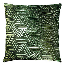 Medium Entwined Velvet Pillow by Kevin O'Brien (Silk Velvet Pillow)