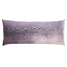Woodgrain Velvet Extra Long Lumbar Pillow by Kevin O'Brien (Silk Velvet Pillow)