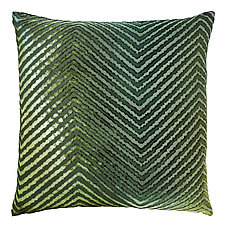 Medium Chevron Velvet Pillow by Kevin O'Brien (Silk Velvet Pillow)