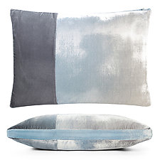 Colorblock Velvet Lumbar Pillow by Kevin O'Brien (Silk Velvet Pillow)
