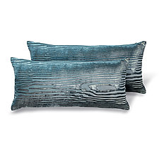 Set of Two Woodgrain Velvet Mini Pillows by Kevin O'Brien (Silk Velvet Pillow)