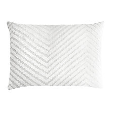 Chevron Velvet Lumbar Pillow by Kevin O'Brien (Silk Velvet Pillow)