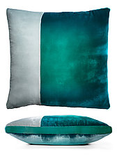 Colorblock Velvet Pillow by Kevin O'Brien (Silk Velvet Pillow)
