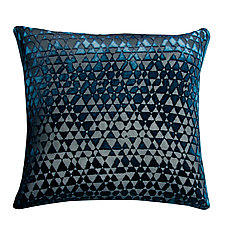 Small Triangles Velvet Pillow by Kevin O'Brien (Silk Velvet Pillow)