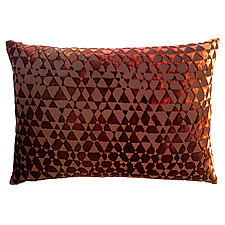 Triangles Velvet Lumbar Pillow by Kevin O'Brien (Silk Velvet Pillow)