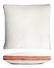 Organic Cotton Pillow with Velvet Tuxedo Stripes by Kevin O'Brien (Cotton Pillow)