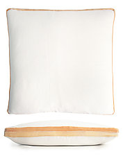 Organic Cotton Pillow with Velvet Tuxedo Stripes by Kevin O'Brien (Cotton Pillow)