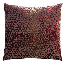 Small Triangles Velvet Pillow by Kevin O'Brien (Silk Velvet Pillow)