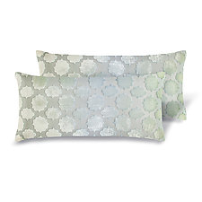 Set of Two Mod Fretwork Mini Velvet Pillows by Kevin O'Brien (Silk Velvet Pillow)