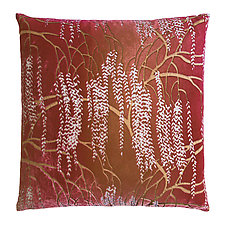 Willow Metallic Velvet Pillow by Kevin O'Brien (Silk Velvet Pillow)