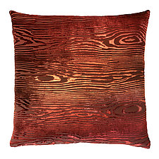 Woodgrain Velvet Pillow by Kevin O'Brien (Silk Velvet Pillow)