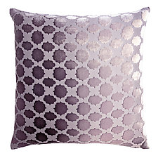 Medium Mod Fretwork Velvet Pillow by Kevin O'Brien (Silk Velvet Pillow)