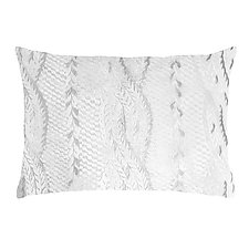 Cable Knit Velvet Lumbar Pillow by Kevin O'Brien (Silk Velvet Pillow)