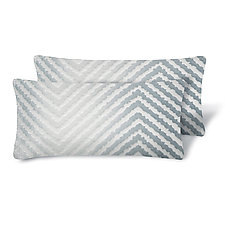 Set of Two Chevron Mini Velvet Pillows by Kevin O'Brien (Silk Velvet Pillow)