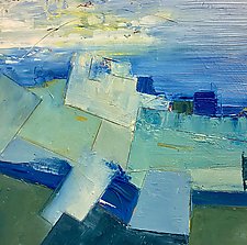 Ocean and Fields by Theresa Vandenberg Donche (Acrylic & Oil Painting)