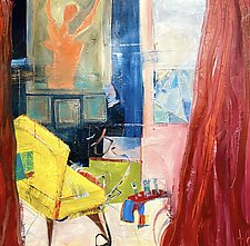 Yellow Chair by Theresa Vandenberg Donche (Acrylic & Oil Painting)