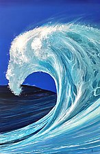 Big Blue Wave by Hunter Jay (Acrylic Painting)