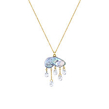 Monsoon Necklace by Rachel Quinn (Gold, Pearl & Stone Necklace)