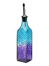Two-Tone Hobnail Bottle by 2BGlass (Art Glass Bottle)