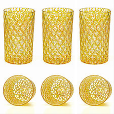 Iridescent Mandala Glass by 2BGlass (Art Glass Drinkware)