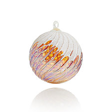Golden Swirl by 2BGlass (Art Glass Ornament)