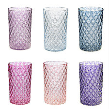 Mixed Mandala Drinking Glass Sets by 2BGlass (Art Glass Drinkware)