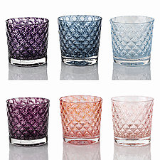 Mixed Mindala Drinking Glass Sets by 2BGlass (Art Glass Drinkware)