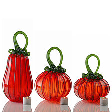 Signature Pumpkin Votives by 2BGlass (Art Glass Candleholder)