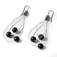 Whisk Away Earrings by Laurette O'Neil (Silver & Stone Earrings)